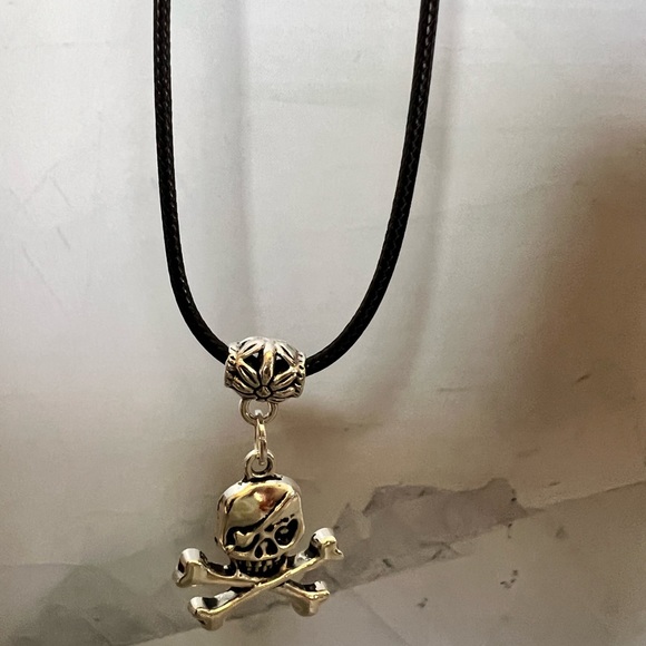 Skull & Crossbones Times Two Necklace - Picture 11 of 11
